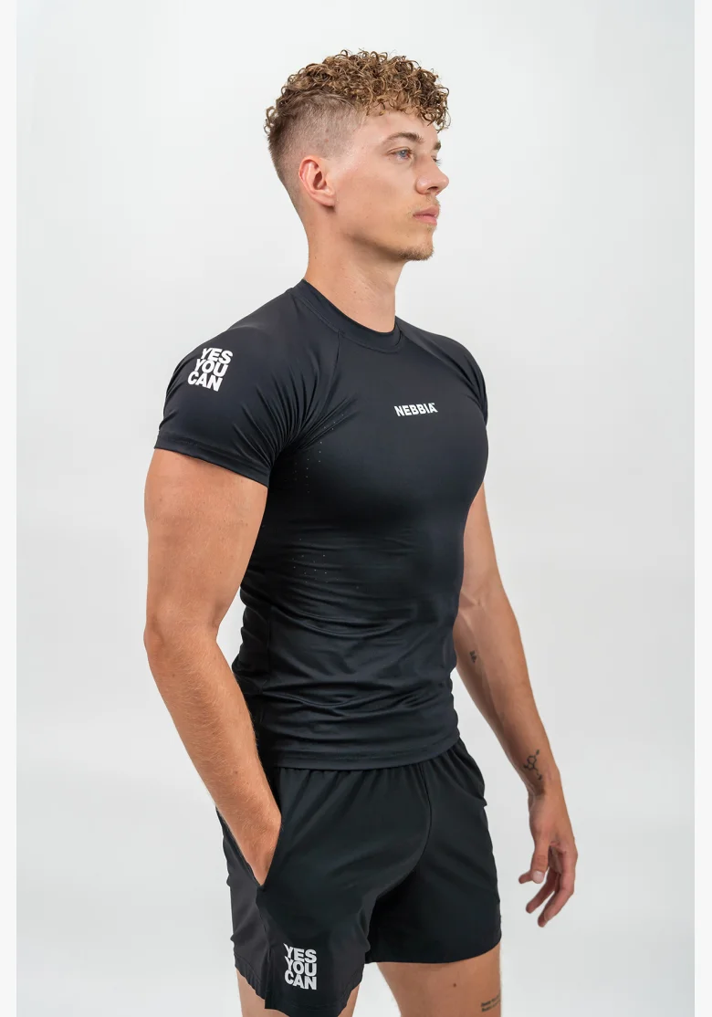 NEBBIA • Kompresní Sportovní Tričko ENDURANCE černá • Nebshop.cz