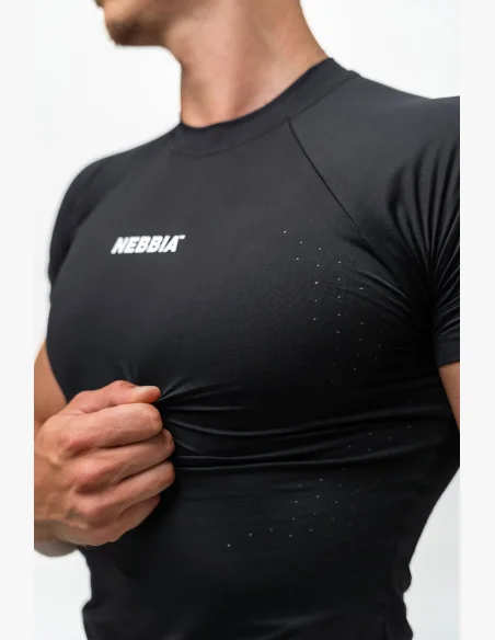 NEBBIA • Kompresní Sportovní Tričko ENDURANCE černá • Nebshop.cz