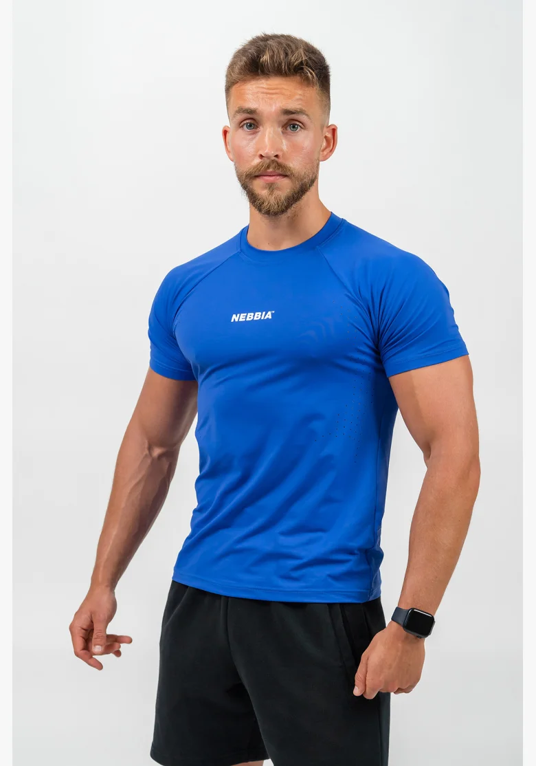 NEBBIA • Kompresní Sportovní Tričko ENDURANCE modrá • Nebshop.cz