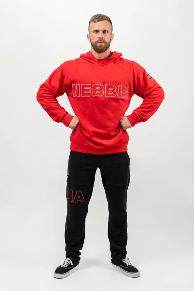 NEBBIA • Mikina s kapucí LEGACY červena • Nebshop.cz 2