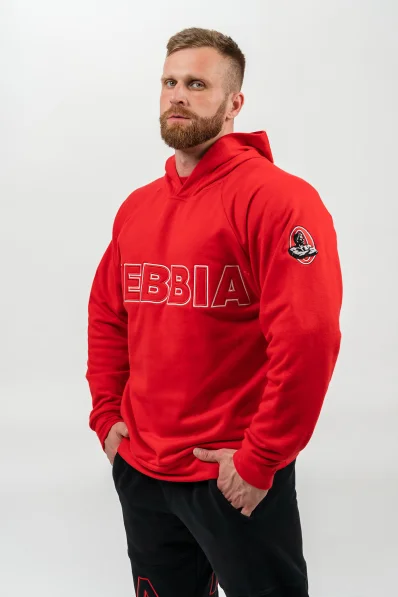 NEBBIA • Mikina s kapucí LEGACY červena • Nebshop.cz