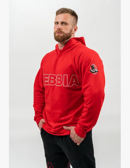 NEBBIA • Mikina s kapucí LEGACY červena • Nebshop.cz