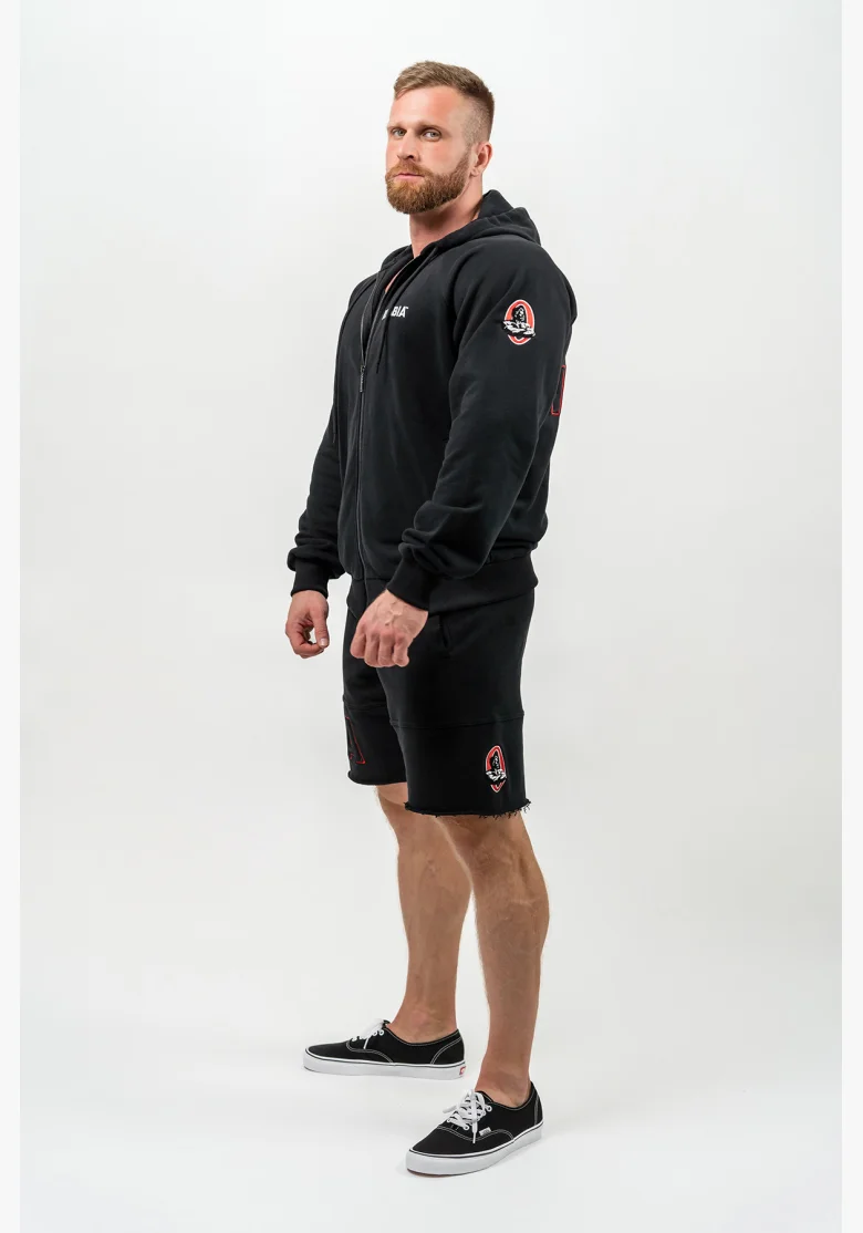 NEBBIA • Mikina na zip BEYOND ORDINARY černá • Nebshop.cz