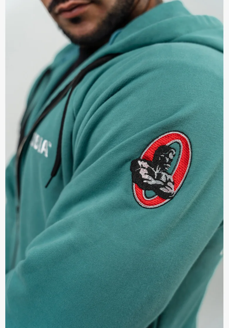 NEBBIA • Mikina na zip BEYOND ORDINARY zelená • Nebshop.cz