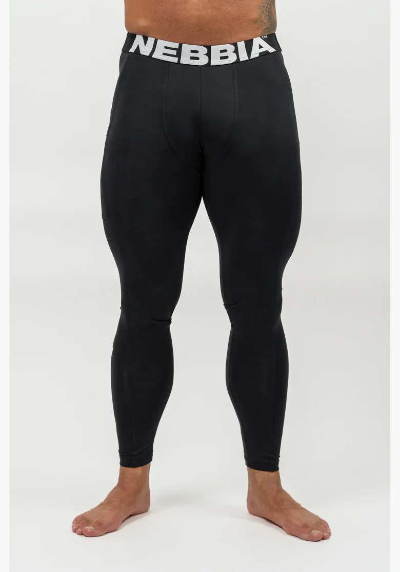 NEBBIA • Fitness legíny s kapsou DISCIPLINE černá• Nebshop.cz