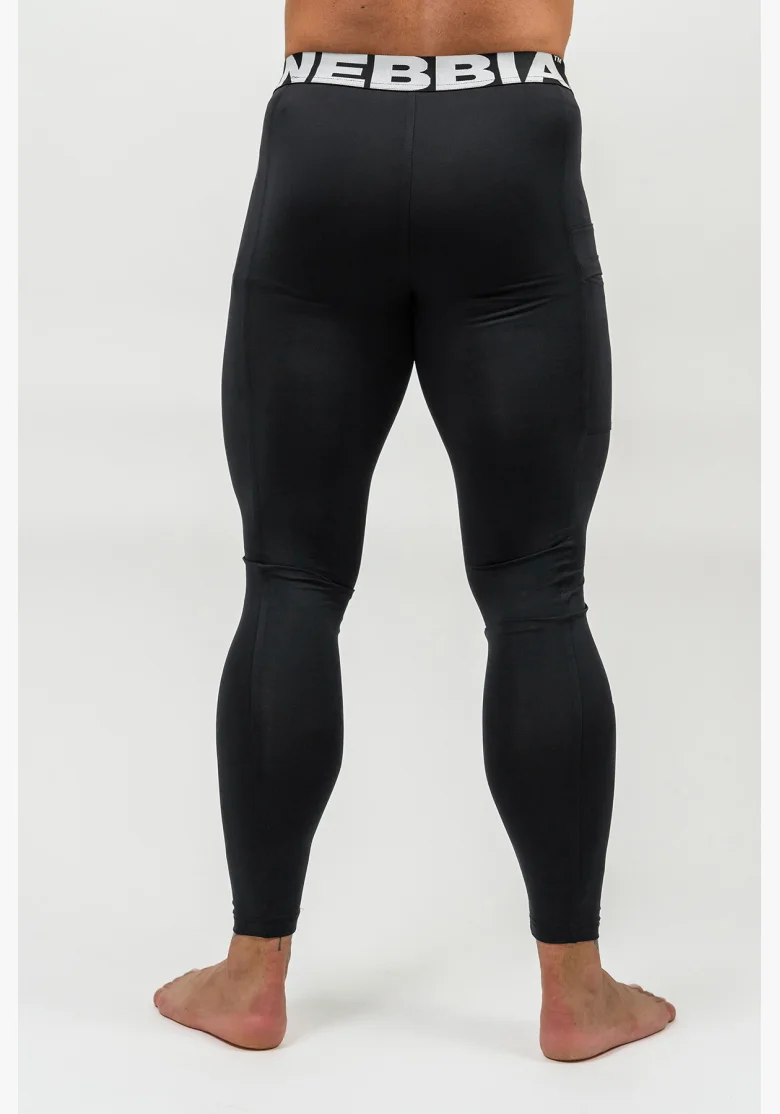 NEBBIA • Fitness legíny s kapsou DISCIPLINE černá• Nebshop.cz