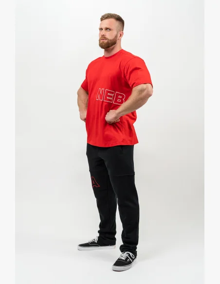 NEBBIA • Triko s krátkým rukávem DEDICATION červená • Nebshop.cz