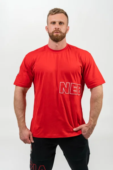 NEBBIA • Triko s krátkým rukávem DEDICATION červená • Nebshop.cz