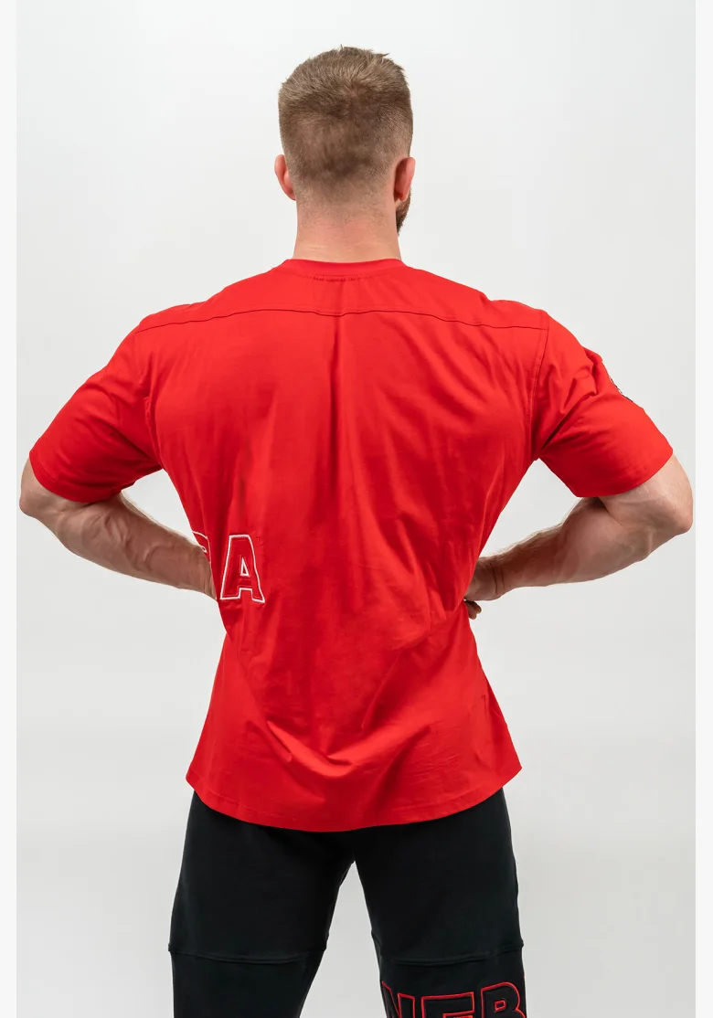 NEBBIA • Triko s krátkým rukávem DEDICATION červená • Nebshop.cz