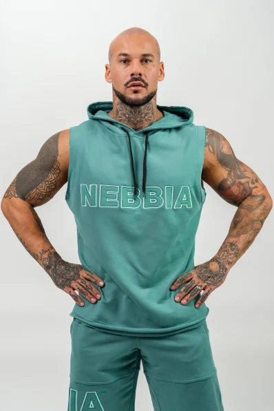 NEBBIA • Mikina bez rukávů IRON BEAST zelená • Nebshop.cz