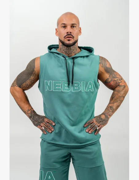 NEBBIA • Mikina bez rukávů IRON BEAST zelená • Nebshop.cz