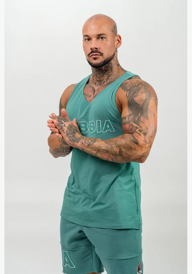 NEBBIA • Fitness tílko STRENGTH zelená • Nebshop.cz