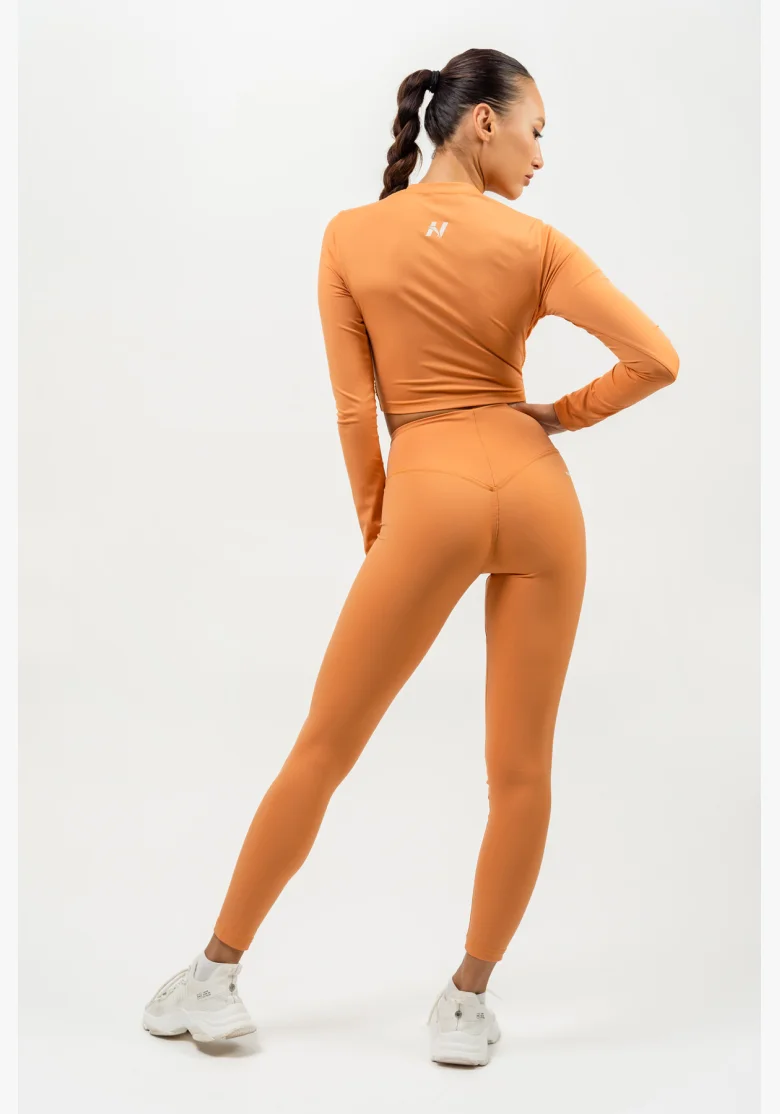 NEBBIA • Legíny s vysokým pasem ELEVATED oranžová • NebShop.cz