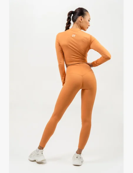 NEBBIA • Legíny s vysokým pasem ELEVATED oranžová • NebShop.cz