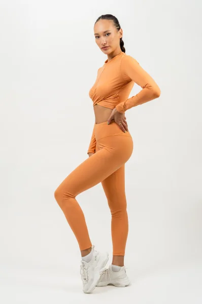 NEBBIA • Legíny s vysokým pasem ELEVATED oranžová • NebShop.cz