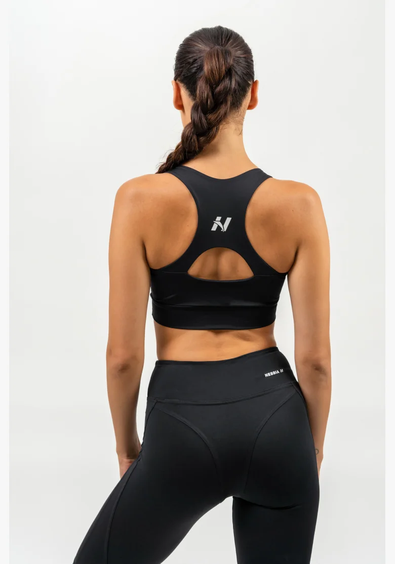 NEBBIA • Sportovní racer back podprsenka AGILE černá • NebShop.cz