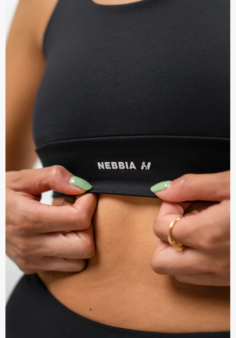 NEBBIA • Sportovní racer back podprsenka AGILE černá • NebShop.cz