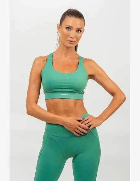 NEBBIA • Sportovní racer back podprsenka AGILE zelená • NebShop.cz