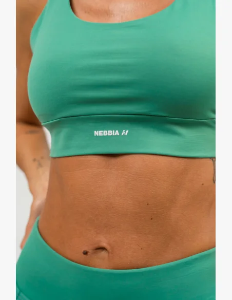 NEBBIA • Sportovní racer back podprsenka AGILE zelená • NebShop.cz