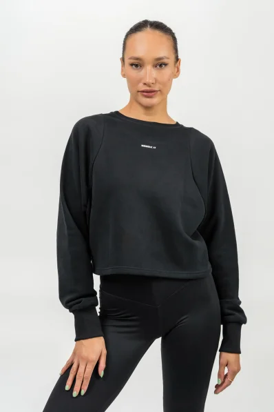 NEBBIA • Crop mikina GYM SPIRIT černá • NebShop.cz 2