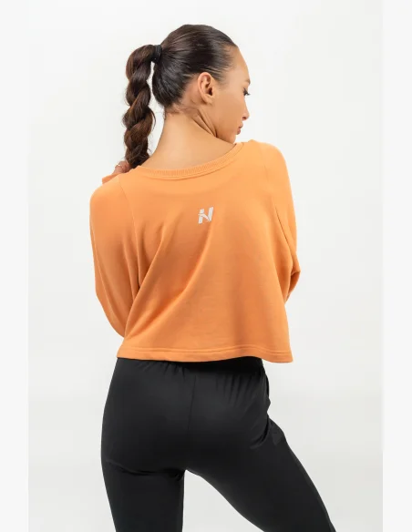 NEBBIA • Crop mikina GYM SPIRIT oranžová • NebShop.cz