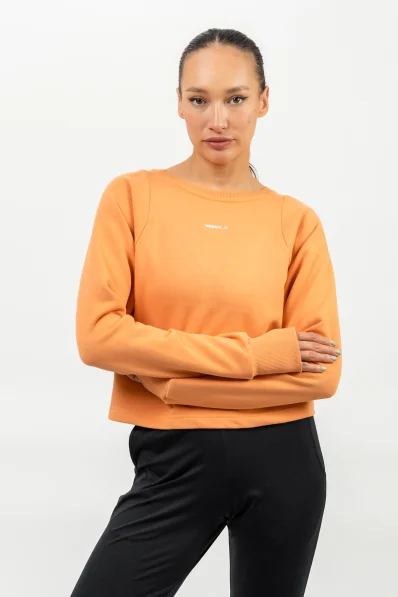 NEBBIA • Crop mikina GYM SPIRIT oranžová • NebShop.cz