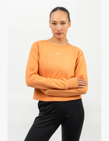 NEBBIA • Crop mikina GYM SPIRIT oranžová • NebShop.cz