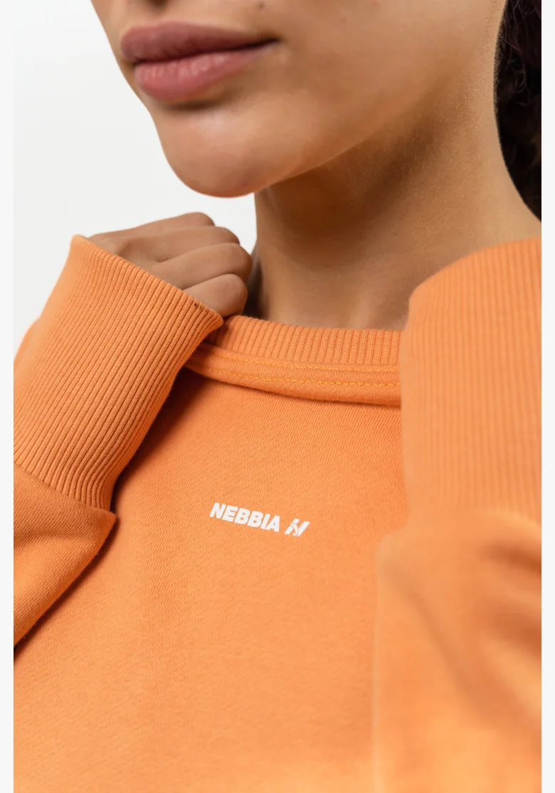NEBBIA • Crop mikina GYM SPIRIT oranžová • NebShop.cz