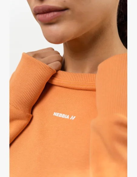 NEBBIA • Crop mikina GYM SPIRIT oranžová • NebShop.cz