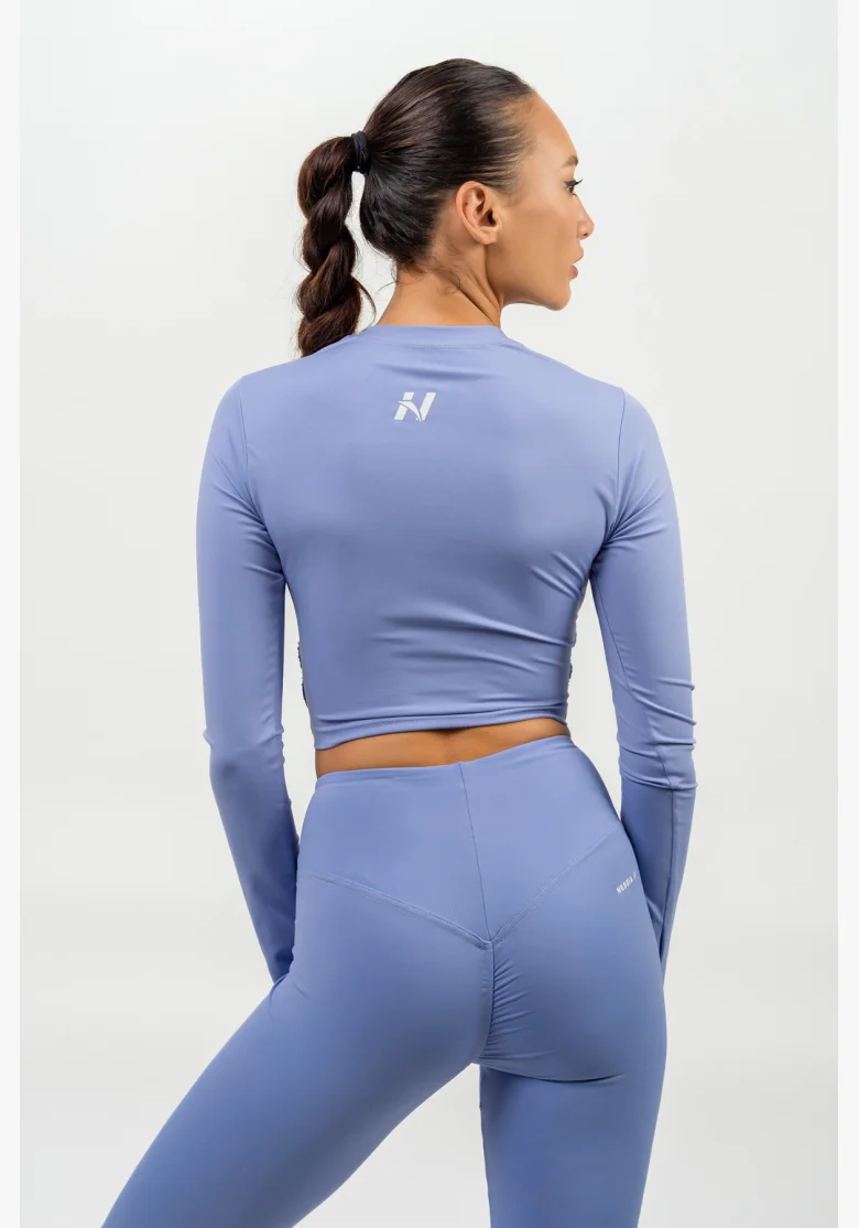 NEBBIA • Crop top s dlouhým rukávem ELEVATED fialová • NebShop.cz