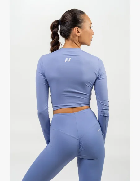 NEBBIA • Crop top s dlouhým rukávem ELEVATED fialová • NebShop.cz