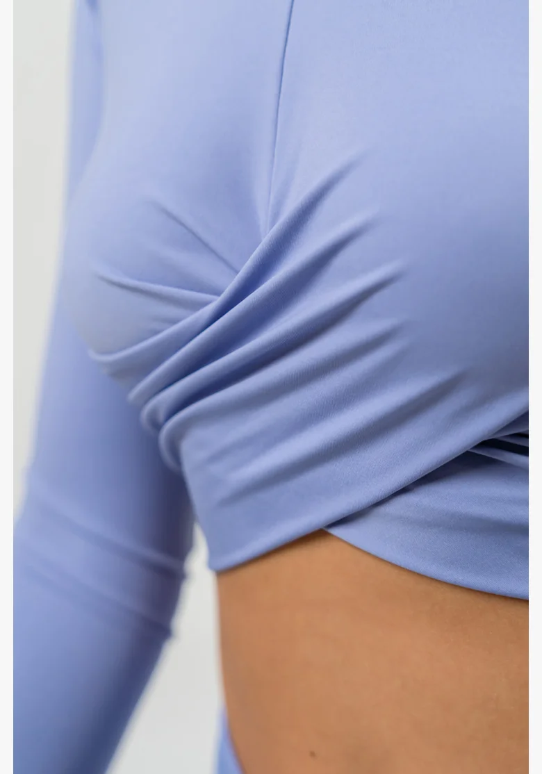 NEBBIA • Crop top s dlouhým rukávem ELEVATED fialová • NebShop.cz