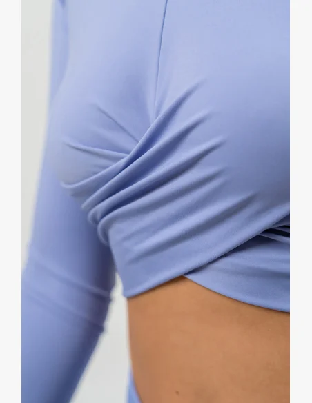 NEBBIA • Crop top s dlouhým rukávem ELEVATED fialová • NebShop.cz