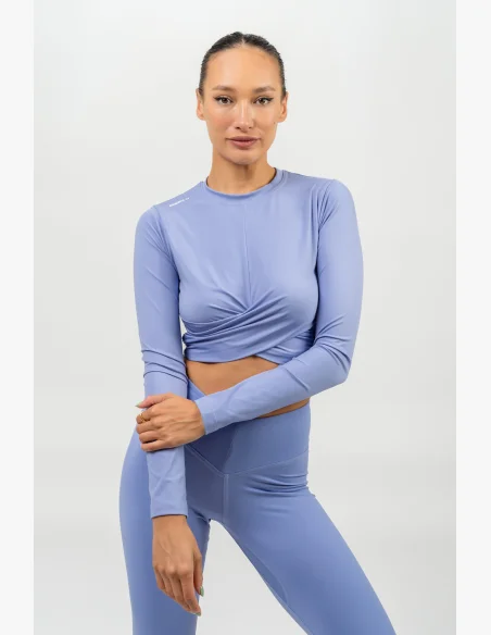 NEBBIA • Crop top s dlouhým rukávem ELEVATED fialová • NebShop.cz