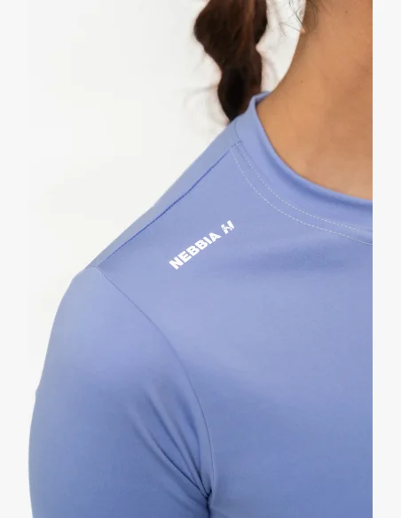 NEBBIA • Crop top s dlouhým rukávem ELEVATED fialová • NebShop.cz