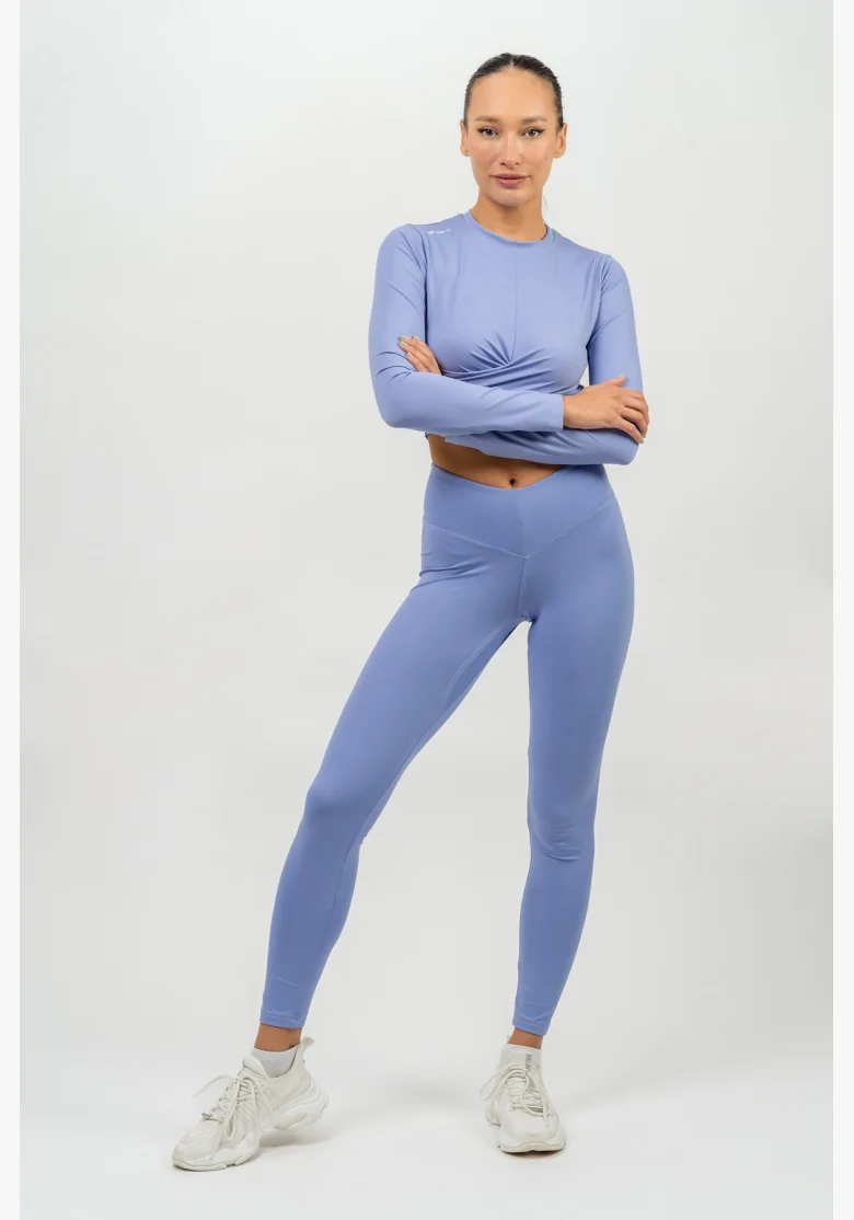NEBBIA • Crop top s dlouhým rukávem ELEVATED fialová • NebShop.cz