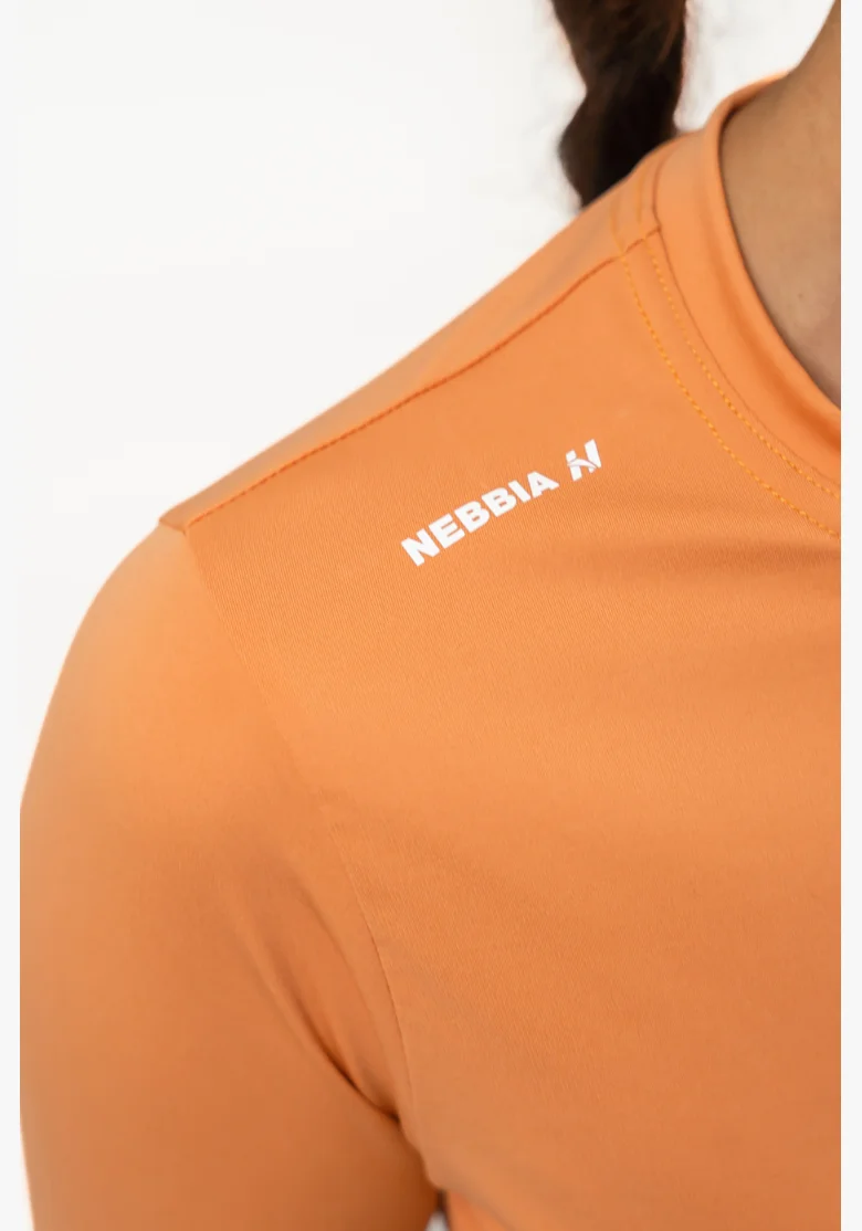 NEBBIA • Crop top s dlouhým rukávem ELEVATED oranžová • NebShop.cz