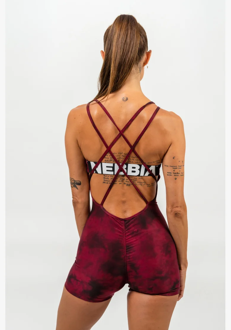 NEBBIA • Sportovní overal krátký TREND-SETTER červená • NebShop.cz
