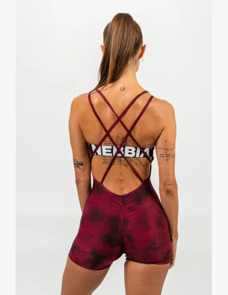 NEBBIA • Sportovní overal krátký TREND-SETTER červená • NebShop.cz