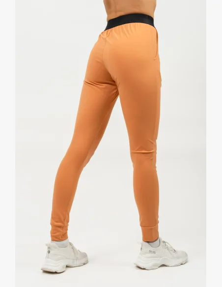 NEBBIA • Slim fit legíny s kapsami GYM SPIRIT oranžová • Nebshop.cz