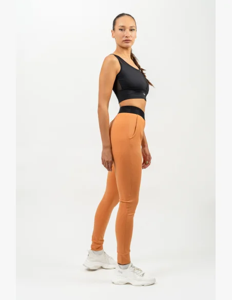NEBBIA • Slim fit legíny s kapsami GYM SPIRIT oranžová • Nebshop.cz