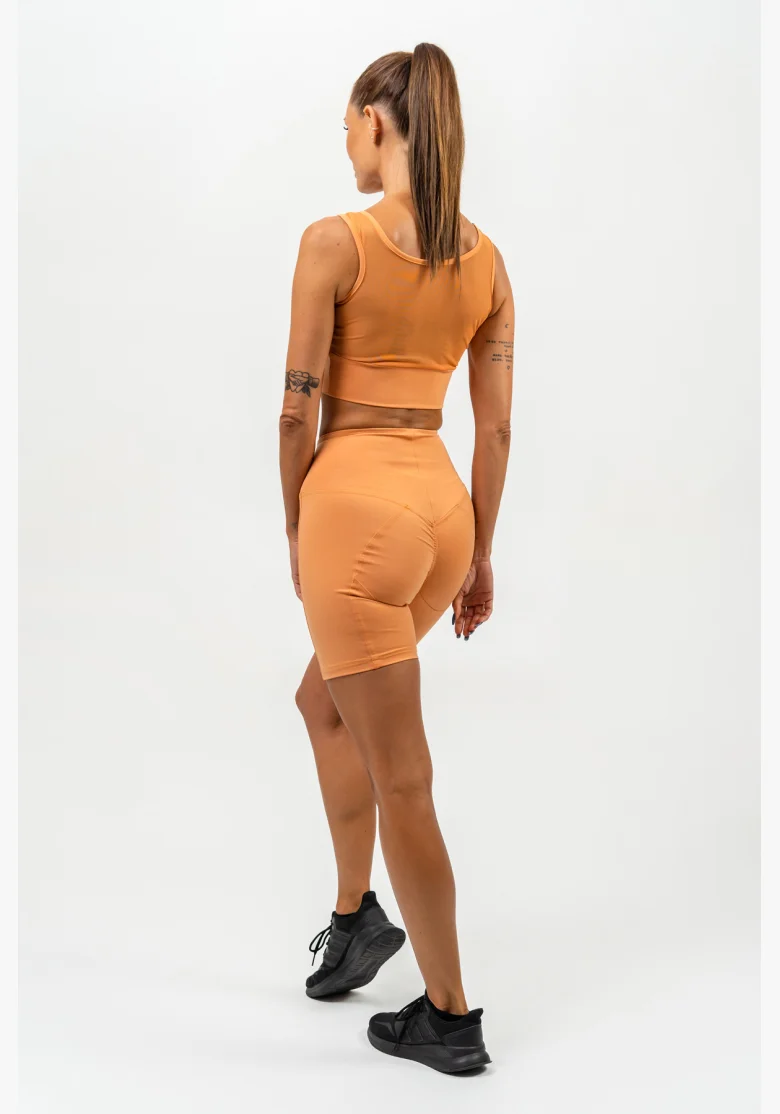 NEBBIA • Cyklistické šortky s vysokým pasem ELITE oranžová • Nebshop.cz