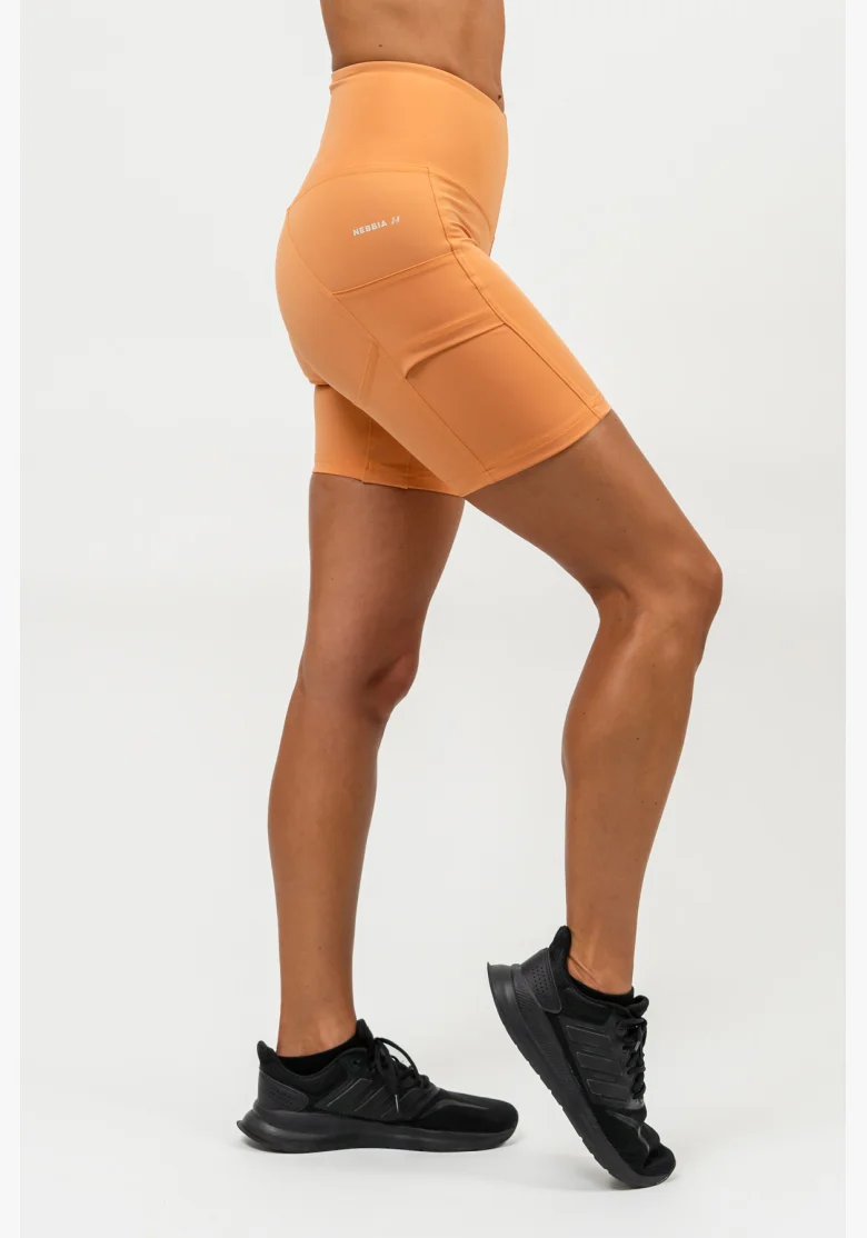 NEBBIA • Cyklistické šortky s vysokým pasem ELITE oranžová • Nebshop.cz