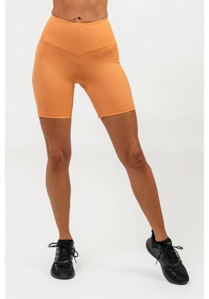 NEBBIA Cyklistické šortky s vysokým pasem ELITE oranžová