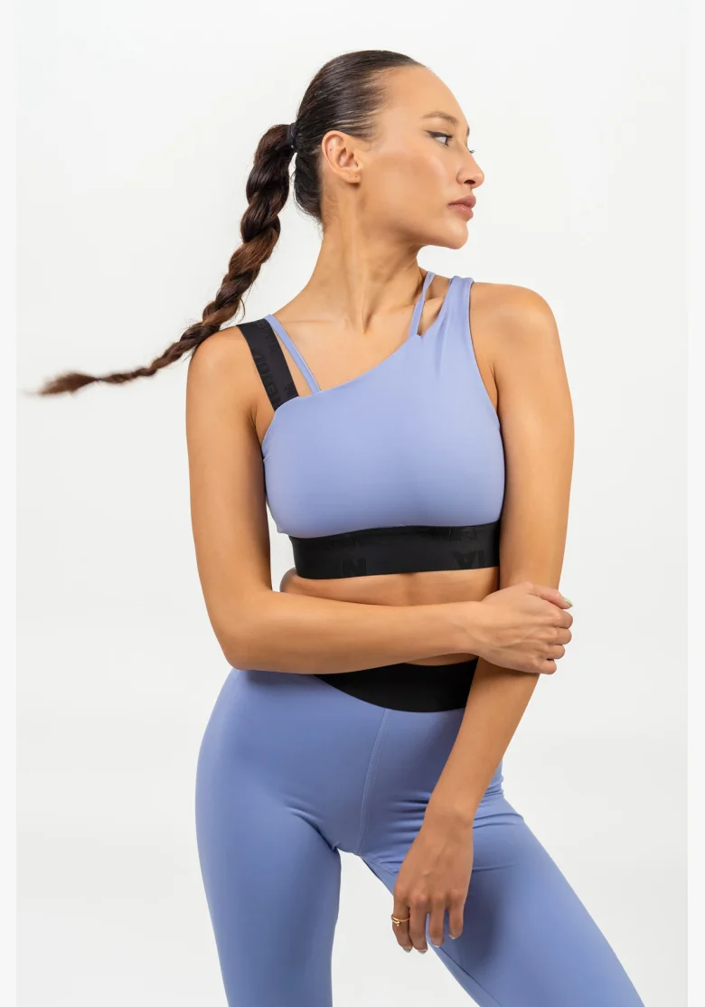NEBBIA • Asymetrická sportovní podprsenka ELITE fialová • Nebshop.cz