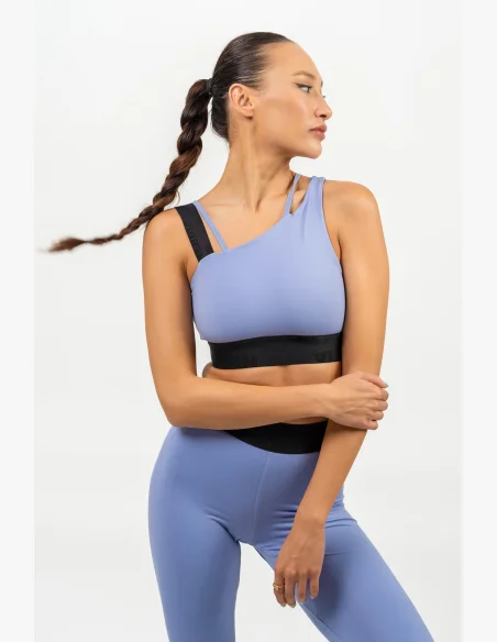 NEBBIA • Asymetrická sportovní podprsenka ELITE fialová • Nebshop.cz