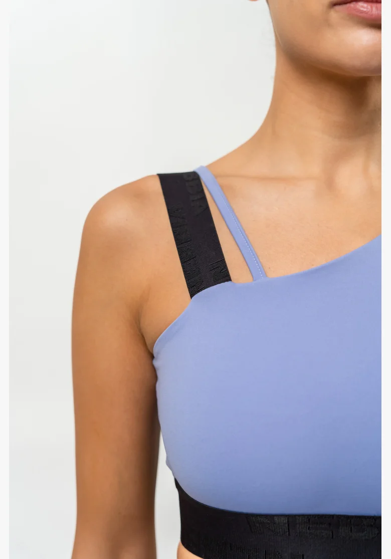 NEBBIA • Asymetrická sportovní podprsenka ELITE fialová • Nebshop.cz