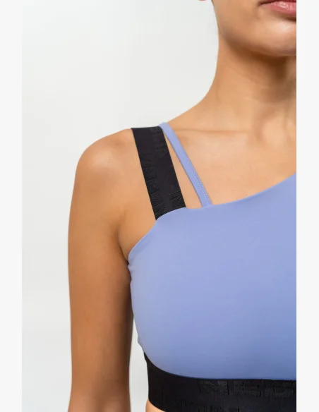 NEBBIA • Asymetrická sportovní podprsenka ELITE fialová • Nebshop.cz