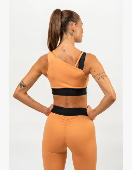 NEBBIA • Asymetrická sportovní podprsenka ELITE oranžová • Nebshop.cz
