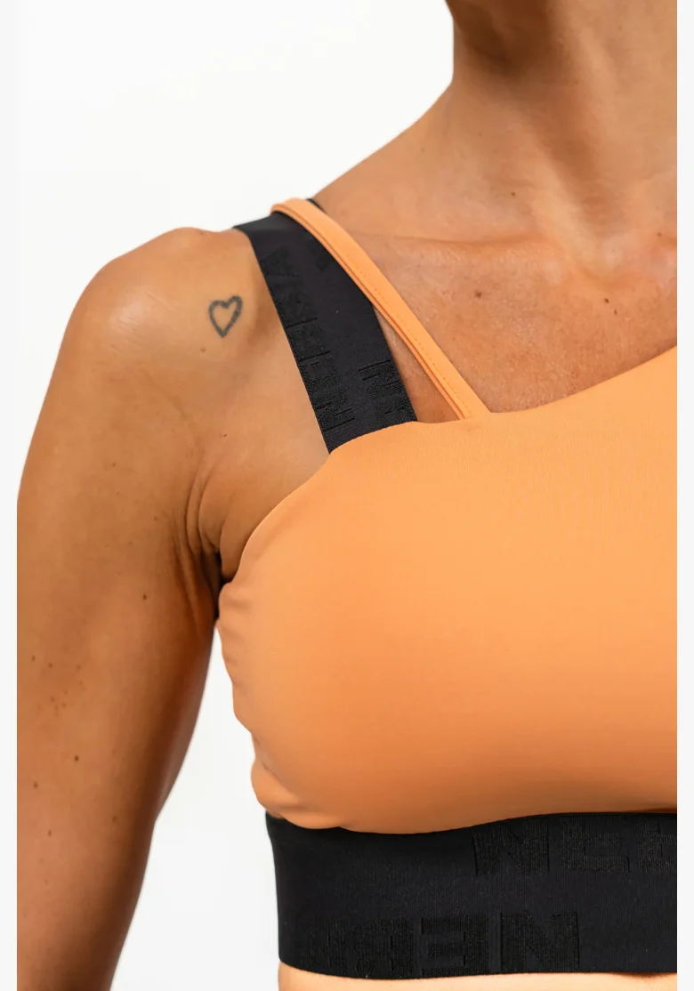 NEBBIA • Asymetrická sportovní podprsenka ELITE oranžová • Nebshop.cz